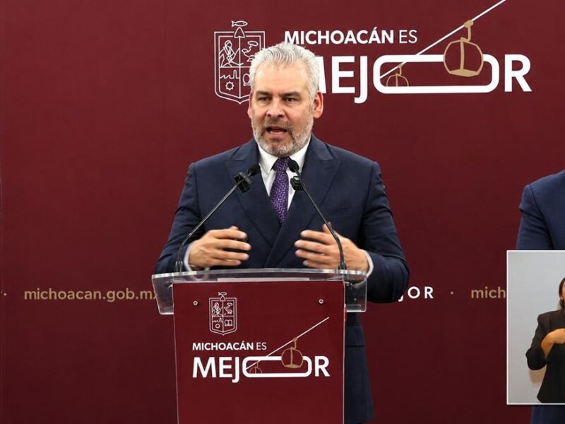 “Nunca con la injerencia, nunca con entregar al país”, respalda Bedolla mensaje de Sheinbaum