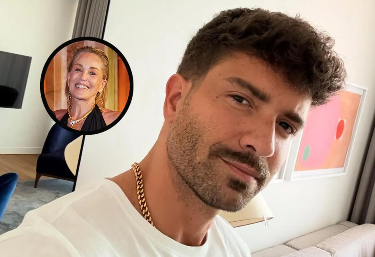 Pablo Alborán reacciona así al ver a Sharon Stone en plena entrevista