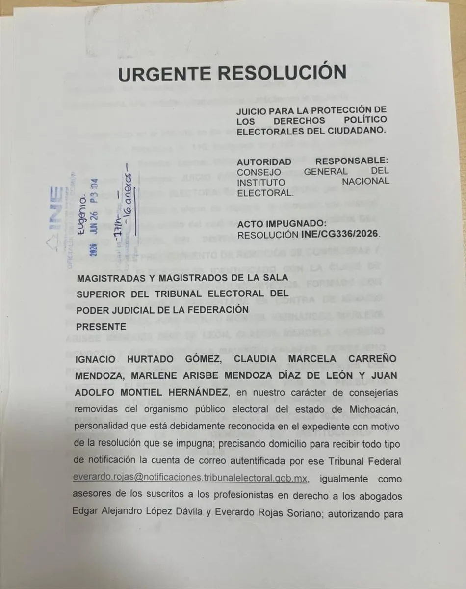 Promueven exconsejeros del IEM juicio por remoción con carácter de urgente