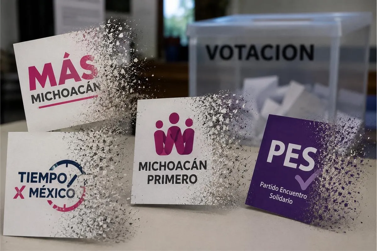 Se desploma presencia de partidos políticos locales para 2027, sólo quedó el PRD Michoacán