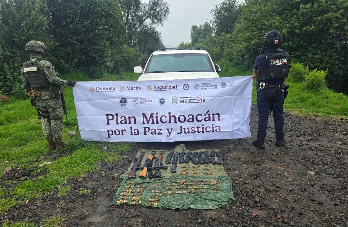 SSP Defensa fusiles municiones vehículo en Salvador Escalante