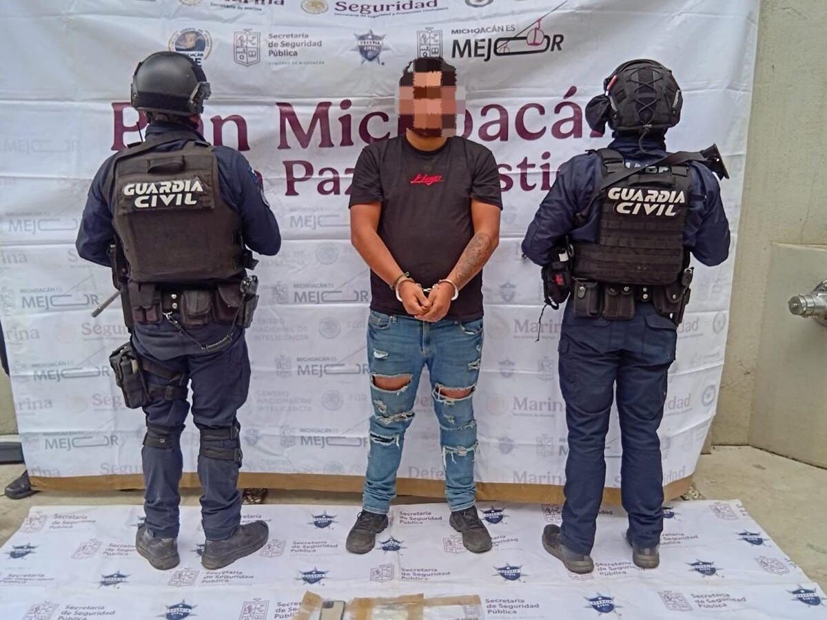 SSP detiene a objetivo delincuencial en Los Reyes, Michoacán