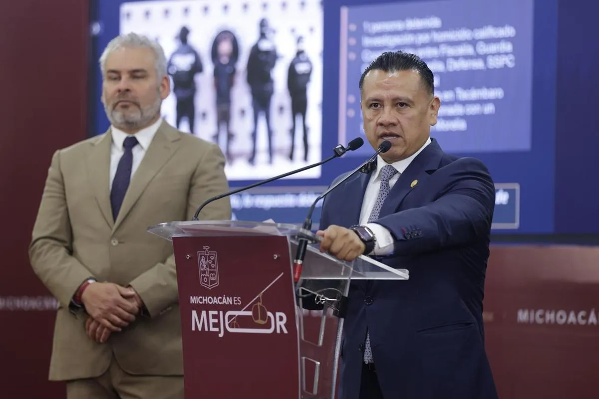 Torres Piña reporta baja en homicidios y golpes a estructuras criminales en Michoacán