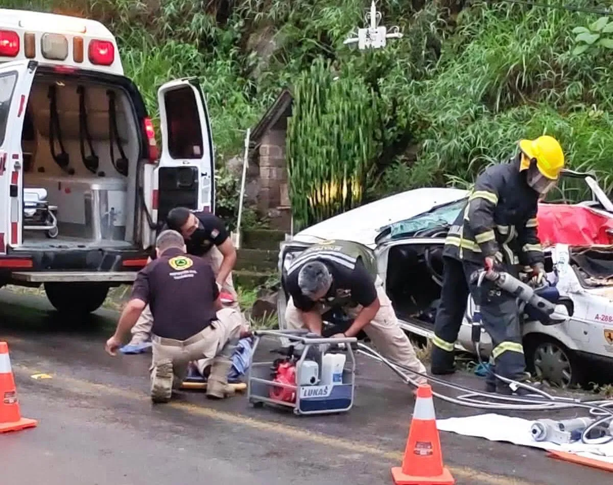 Árbol cae sobre taxi que circulaba en la Tacámbaro-Chupio-2