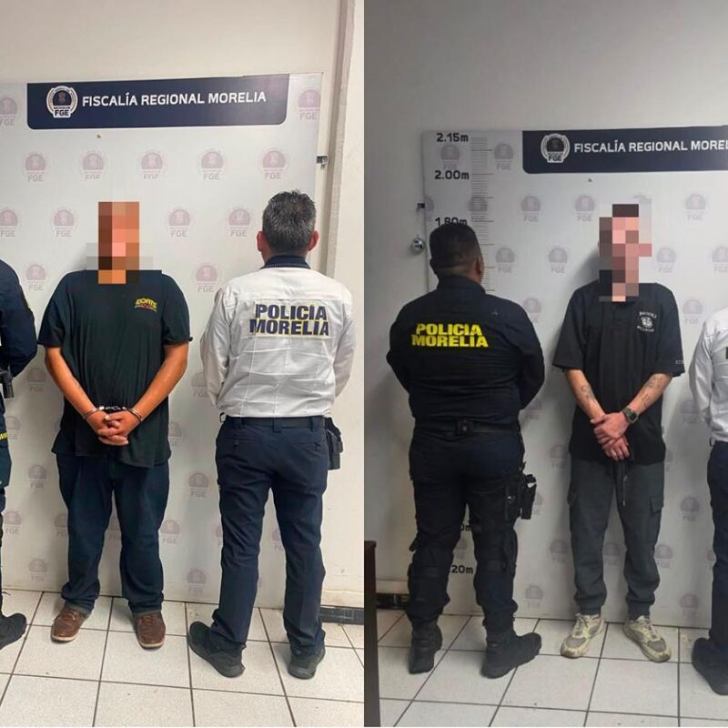 Detienen a dos que aparentemente habrían robado una tienda de conveniencia al norte de Morelia