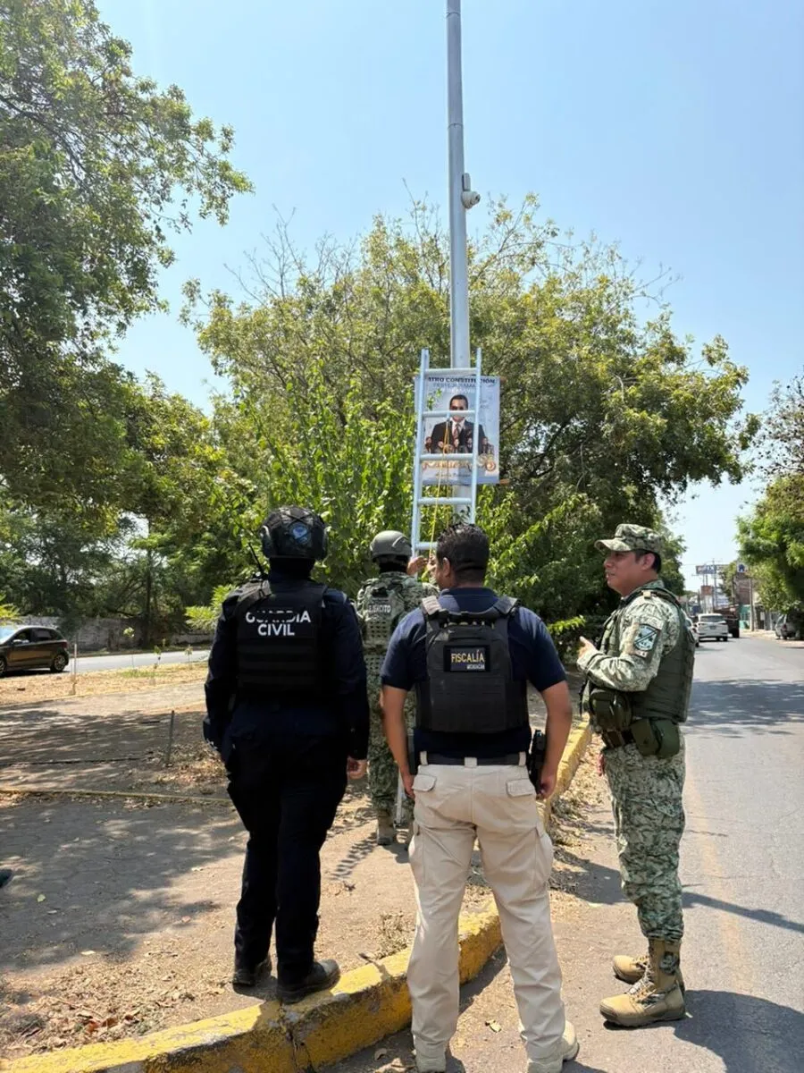 Desmantelan red de 13 cámaras de videovigilancia ilegal en Apatzingán, Michoacán-1