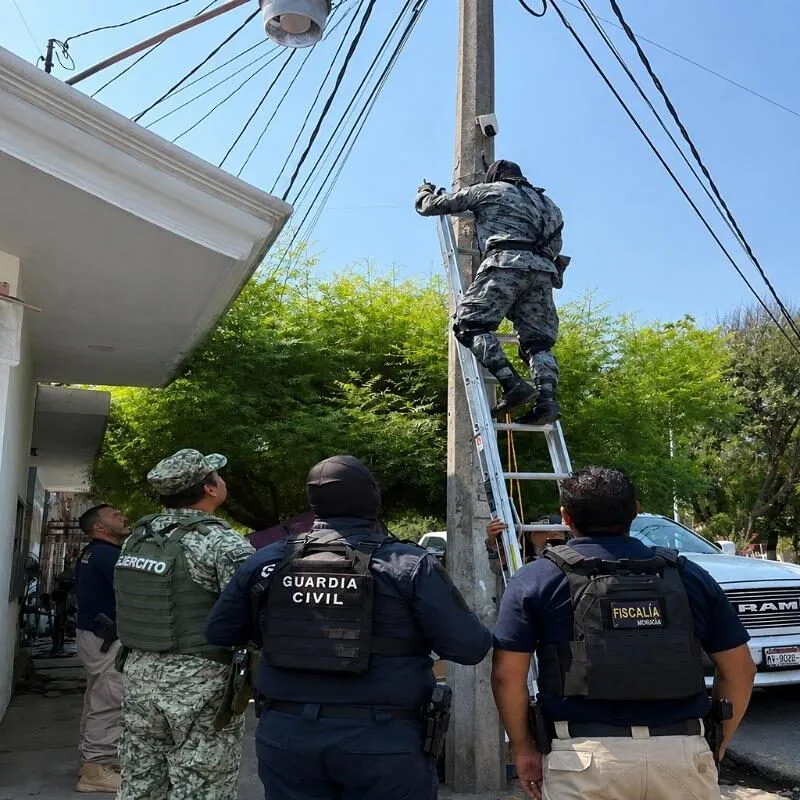 Desmantelan red de 13 cámaras de videovigilancia ilegal en Apatzingán, Michoacán