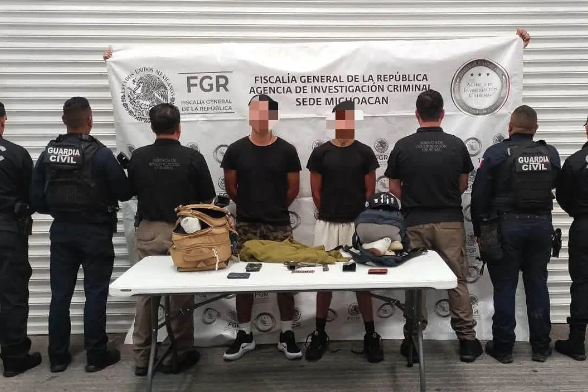 Detienen a dos hombres con un arma de fuego cerca de la Terminal de Autobuses de Morelia