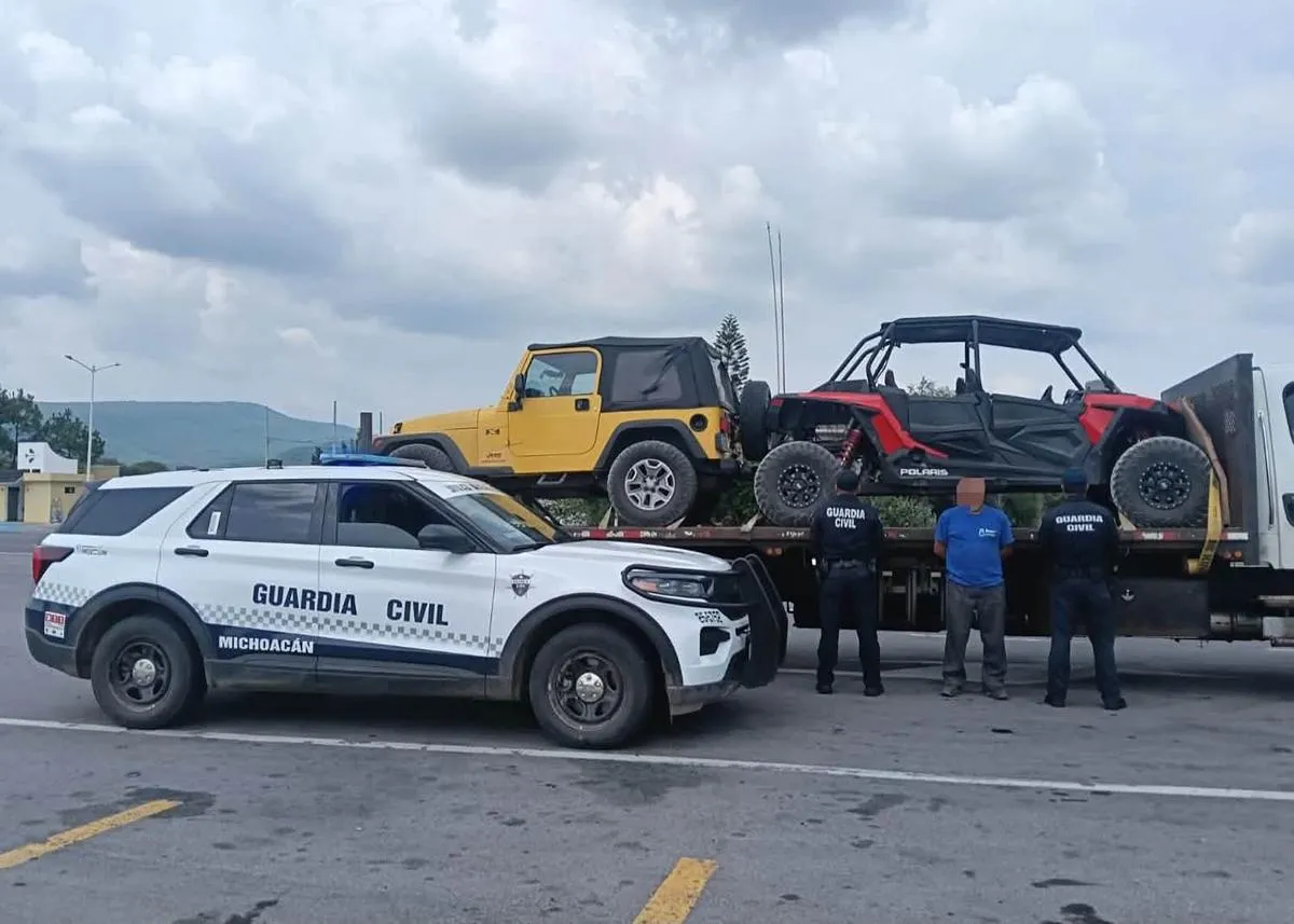 Detienen a un hombre que transportaba un RZR con reporte de robo en la autopista de Occidente