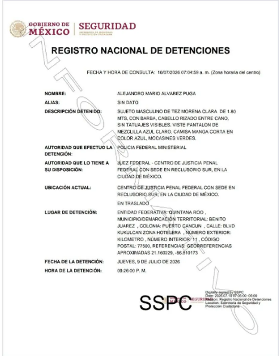 Detienen en Cancún a Alejandro Álvarez Puga, cuñado de Inés Gómez Mont; lo vinculan a red de empresas fantasma