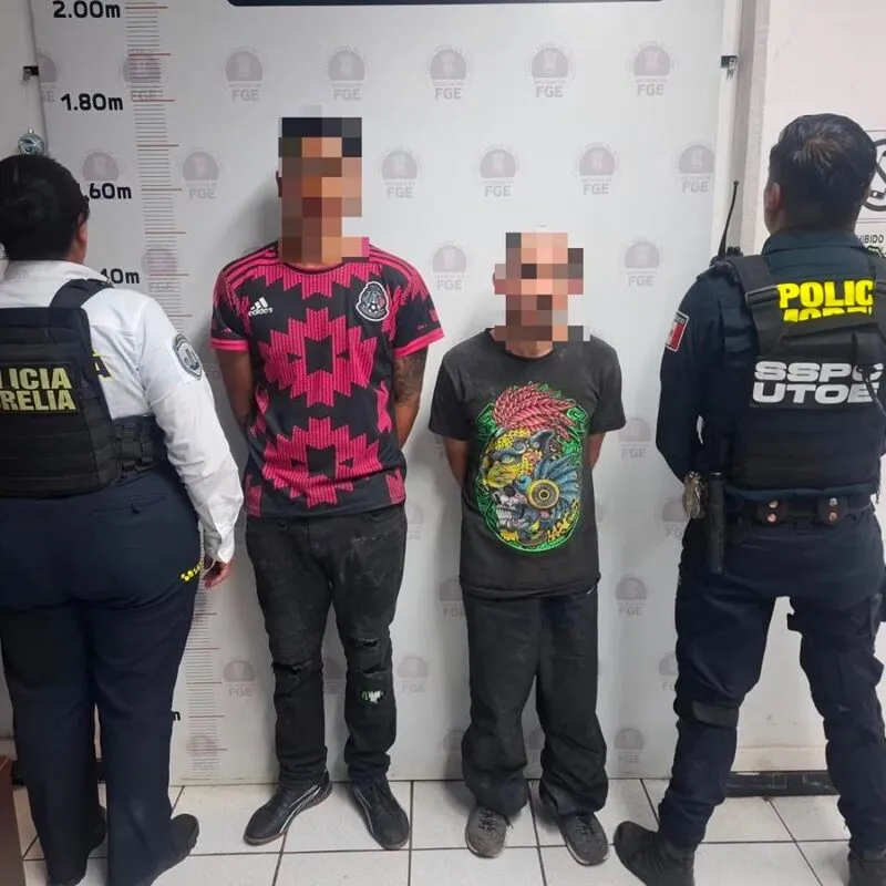Detienen en Morelia a dos jóvenes acusados por una joven de presuntamente haberla privado de la libertad
