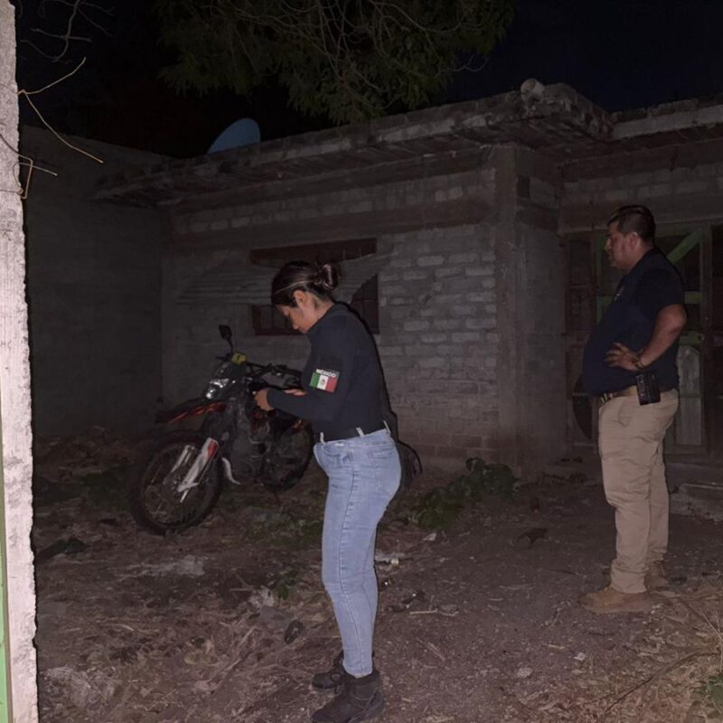 Durante cateo en Apatzingán recuperan una motocicleta con reporte de robo