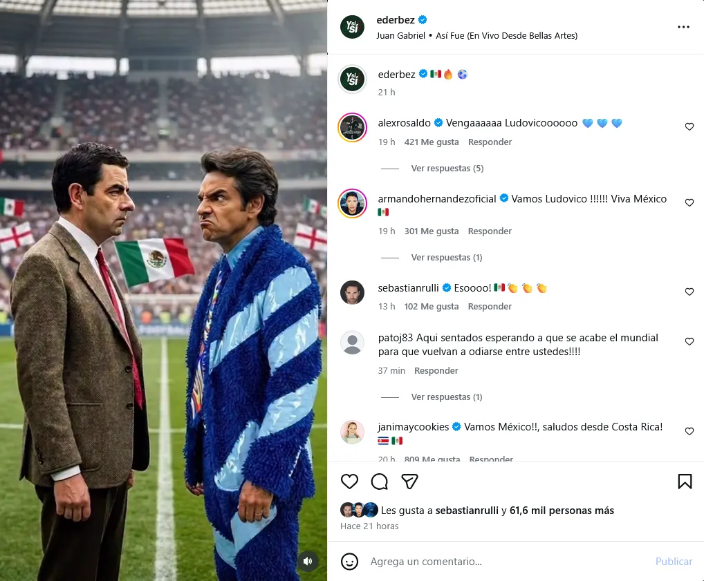 Eugenio Derbez enciende las redes con divertido meme de Ludovico P. Luche y Mr. Bean