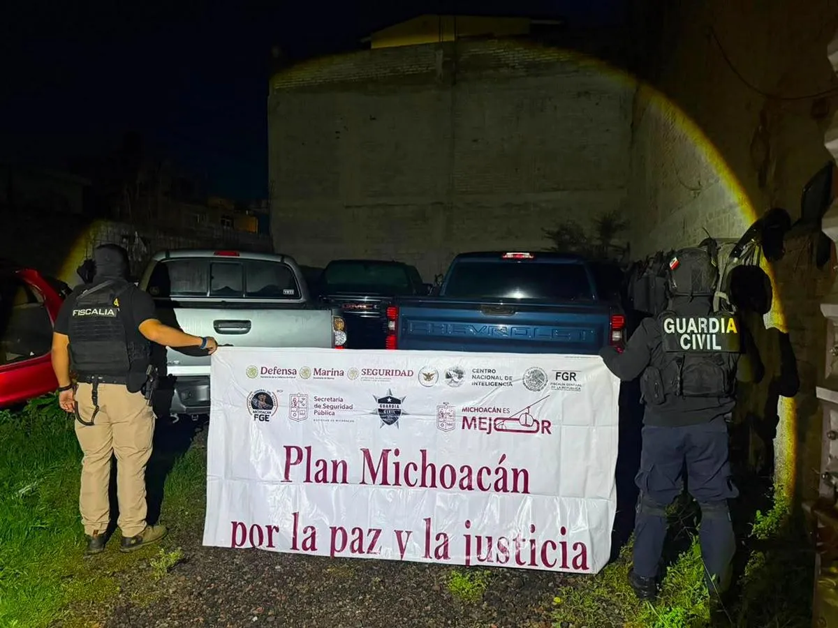 FGE detiene a cinco personas durante cateos en Morelia y Copándaro