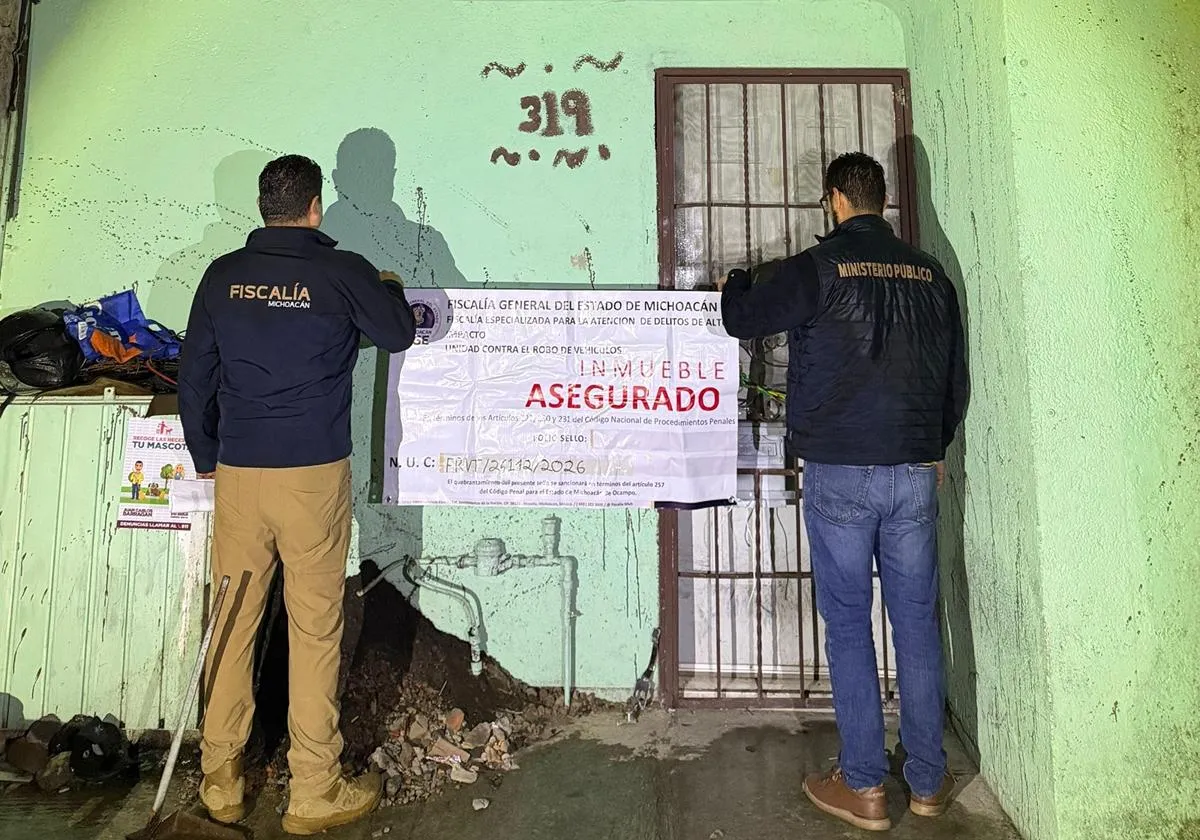 FGE motocicletas narcóticos autopartes armamento cateo en Morelia