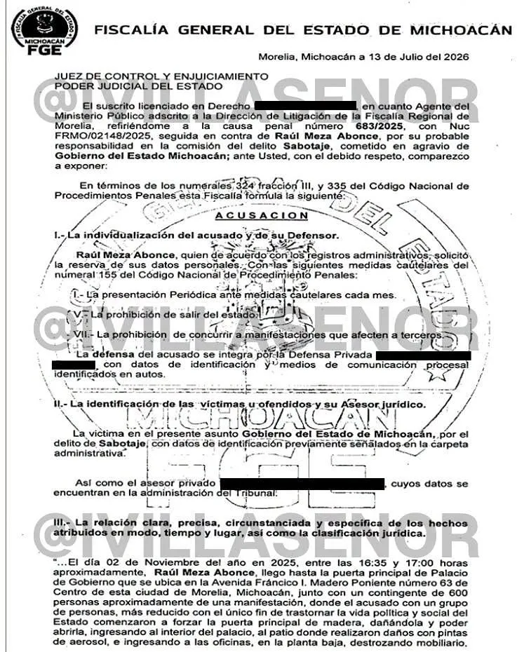 FGE prisión Raúl Meza protesta Palacio de Gobierno 2