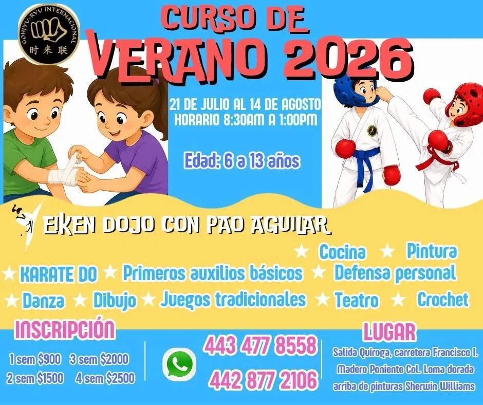Invitan a niños y jóvenes al Curso de Verano 2026 de Eiken Dojo Karate Do 2026-2