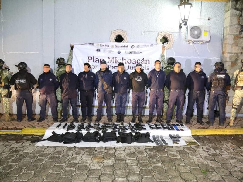 Los 9 hombres detenidos en Zinapécuaro en patrullas "clonadas"