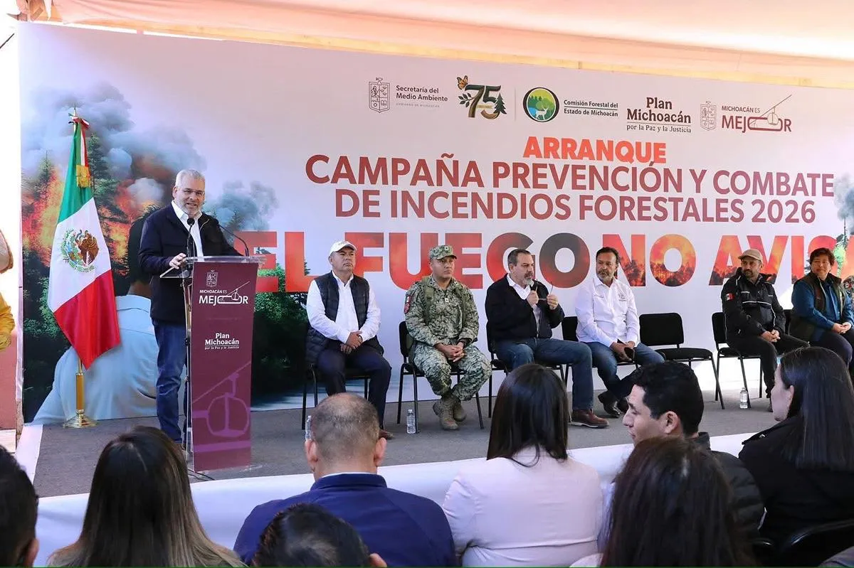 Michoacán redujo la superficie afectada por incendios forestales: Bedolla