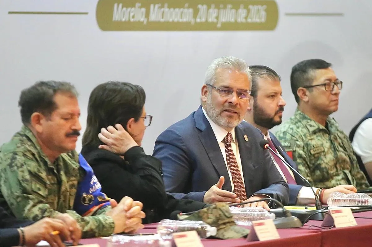 Puesto de Comando Interinstitucional en Michoacán lluvias