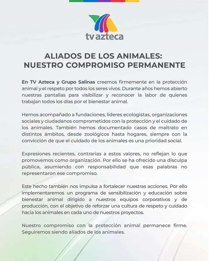 TV Azteca responde a polémica de Pedro Sola