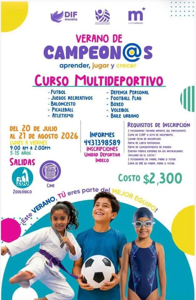Verano de Campeones 2026, la opción del IMCUFIDE